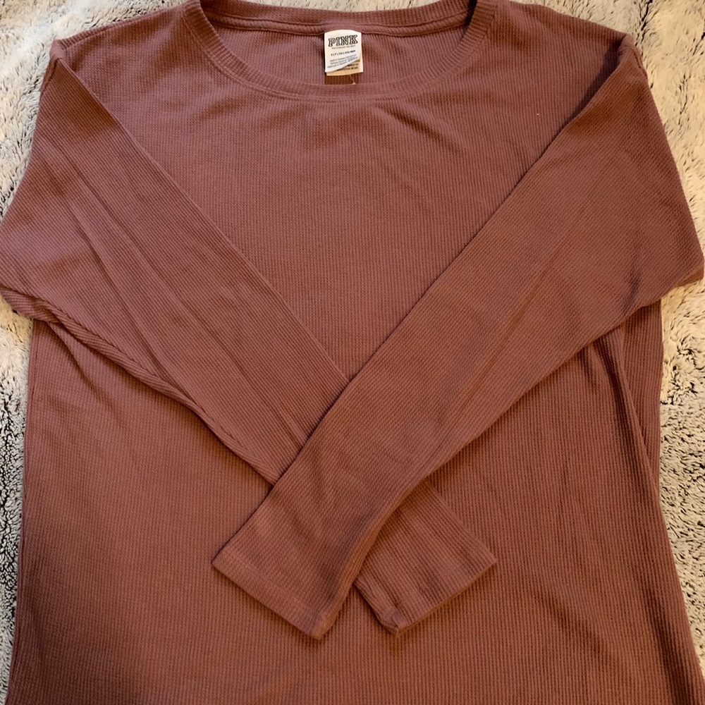 NWT Victoria’s Secret PINK Thermal Long Sleeve Top